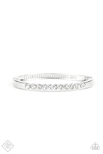 Load image into Gallery viewer, Totally Trillionaire White Hinged Bracelet