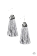 Load image into Gallery viewer, Razzle Riot Silver Tassel Earrings