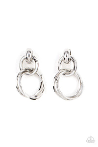 Dynamically Linked Silver Earrings