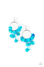 Load image into Gallery viewer, Holographic Hype Blue Sequin Earrings