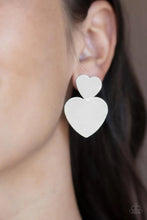 Load image into Gallery viewer, Heart Racing Refinement Silver Post Earrings