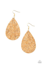 Load image into Gallery viewer, Cork it Over Gold Earring