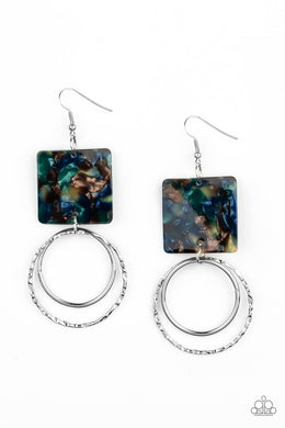 Maven Maker Multi/ Blue Acrylic Earrings