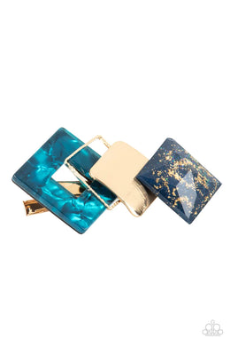 Geometrically Gatsby Blue Hair Clip