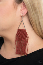 Load image into Gallery viewer, Macrame Jungle Brown Earrings