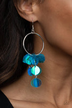 Load image into Gallery viewer, Holographic Hype Blue Sequin Earrings