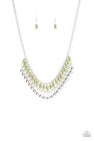 Beaded Bliss Green Necklace