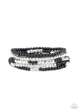 Load image into Gallery viewer, Stacked Showcase Black Bracelet