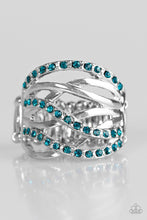 Load image into Gallery viewer, Wrapped Up in Shimmer Blue Ring - Angie's $5.00 Bling
